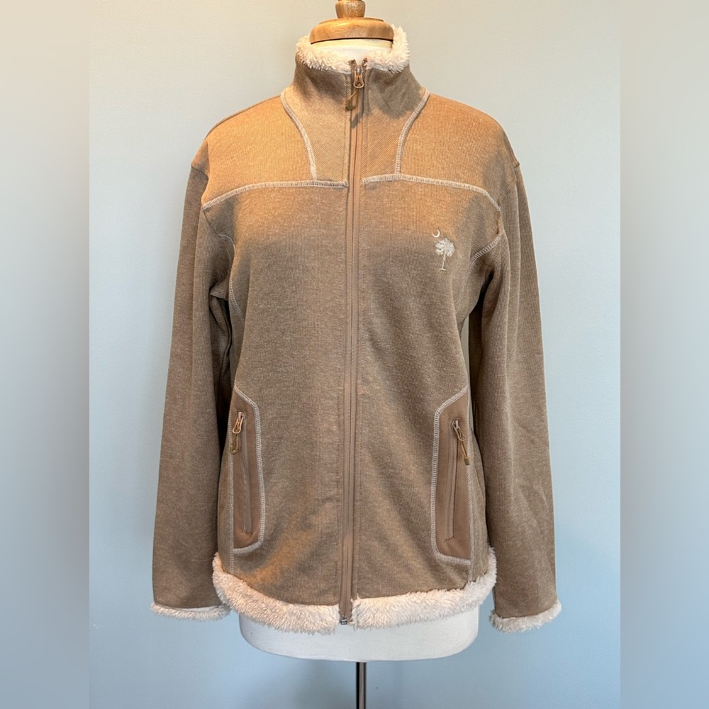 Renegade Club zip up Jacket with Sherpa collar and sleeves Size Medium